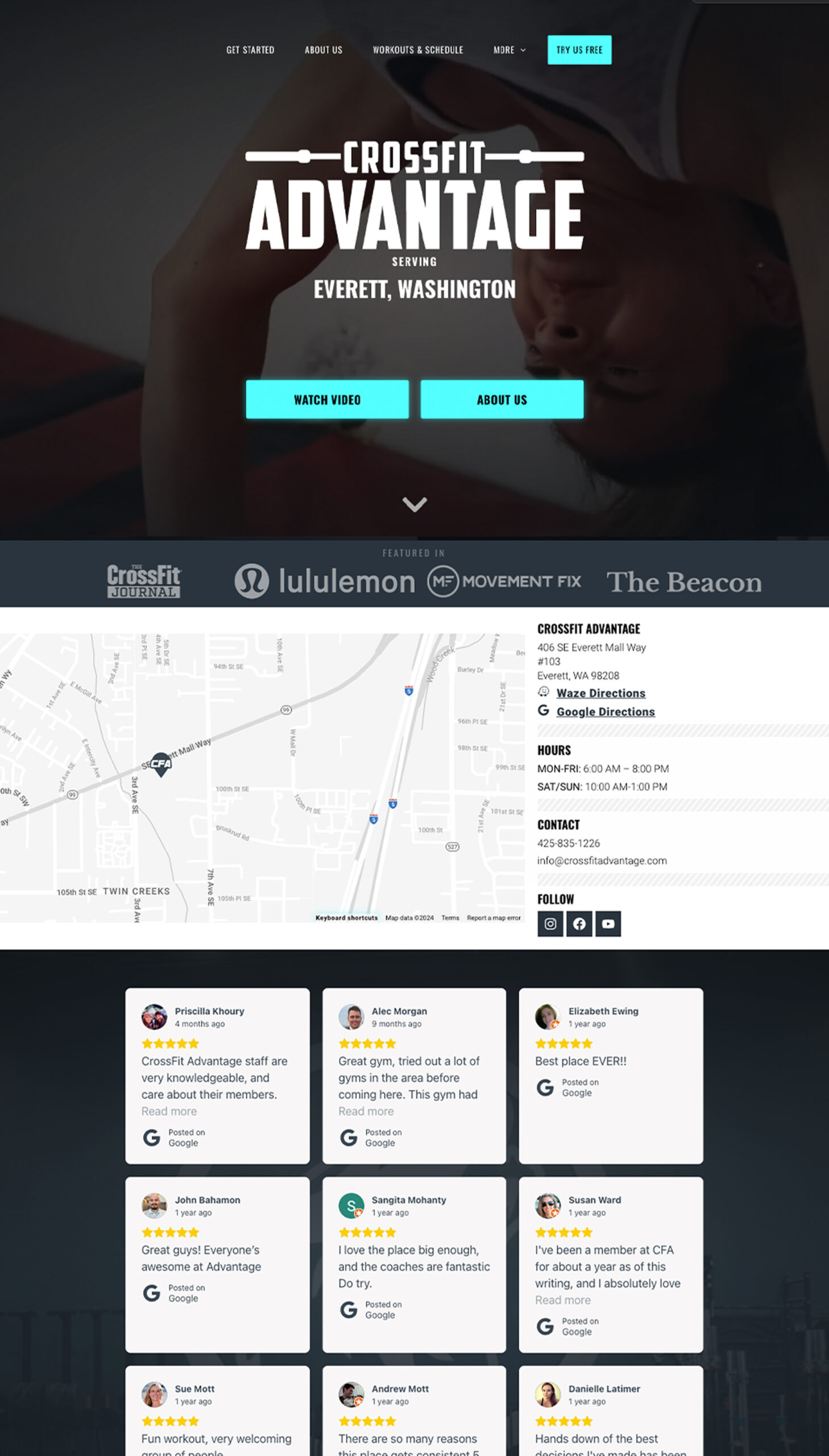 CrossFit Advantage Web Design