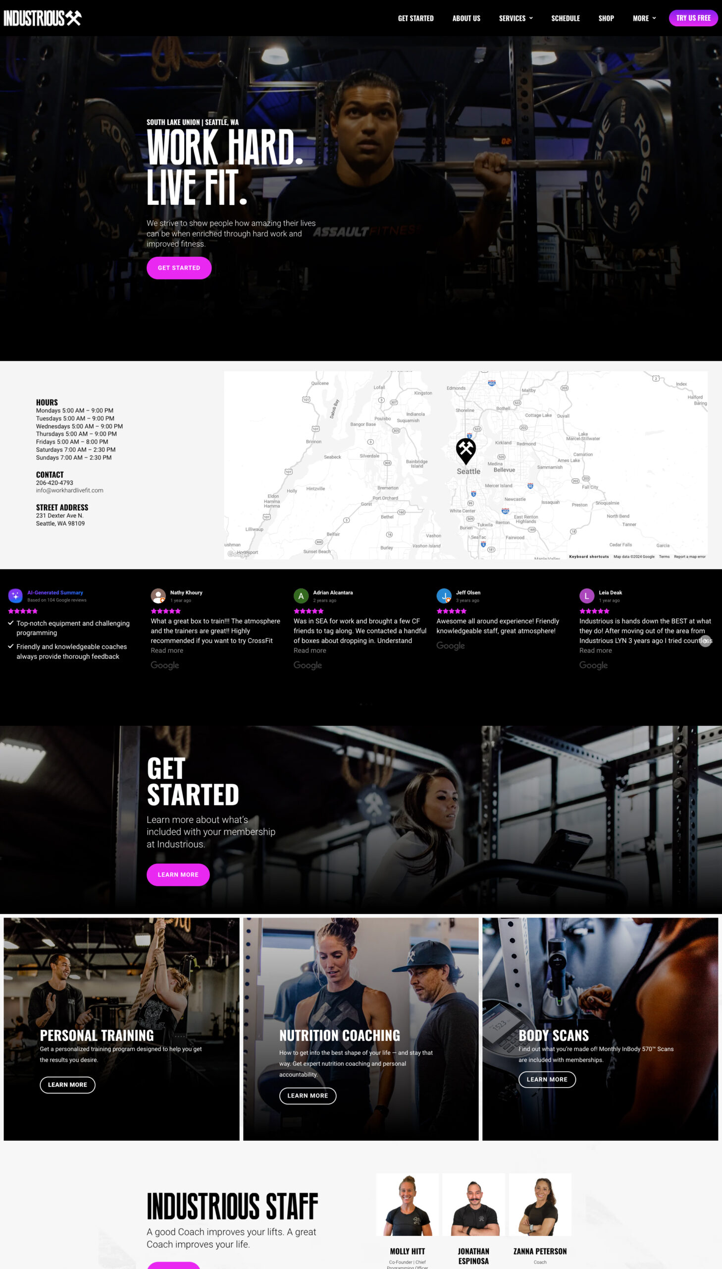 CrossFit Industrious Web Design